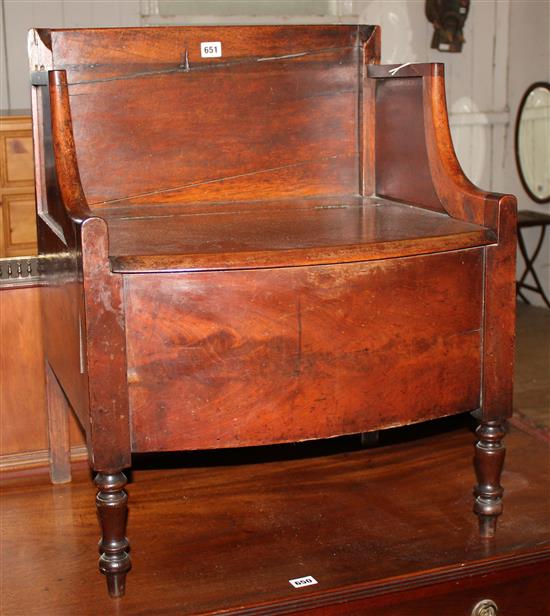 19th Century mahogany night table/commode